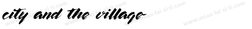 city and the village字体转换